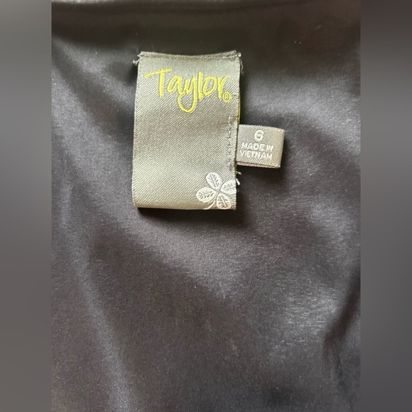 Taylor from Anthropologie structured pink and black floral midi dress size 6 - Picture 8 of 12